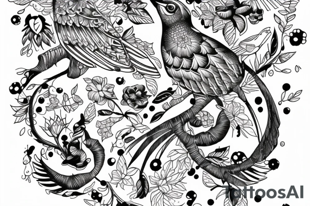 a beautiful bird that turns you gay and makes you make same-sex love tattoo idea