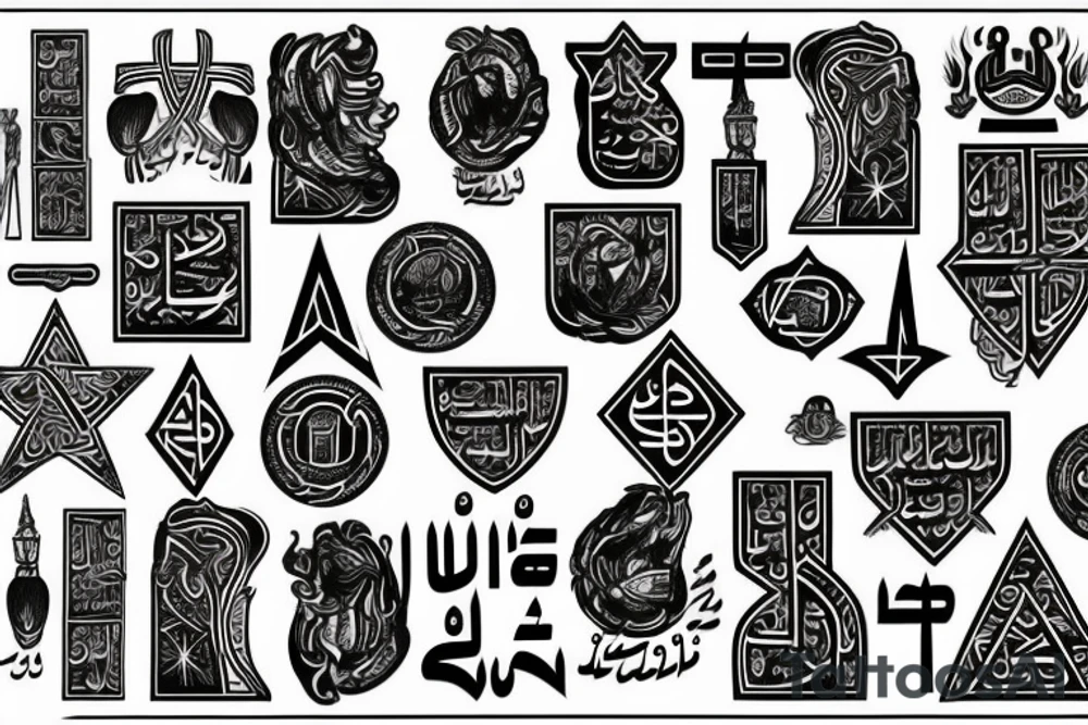 Hebrew and Arabic military tattoo idea