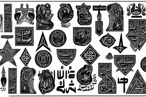 Hebrew and Arabic military tattoo idea