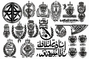 Hebrew and Arabic military tattoo tattoo idea