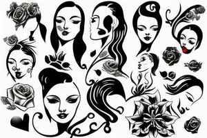 Beautiful woman tattoo idea