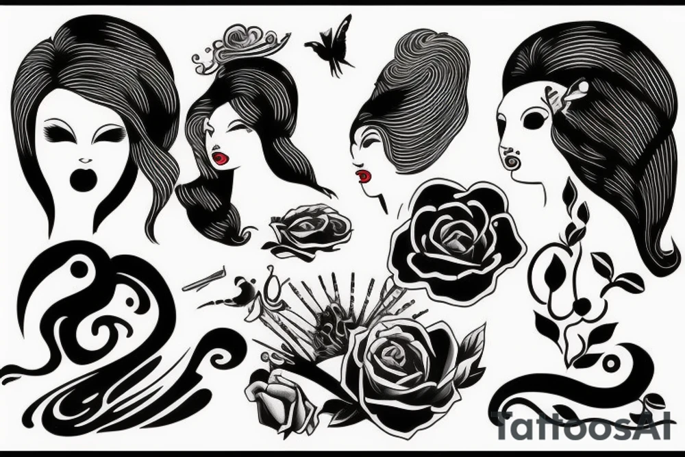 Beautiful woman tattoo idea