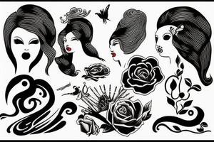Beautiful woman tattoo idea