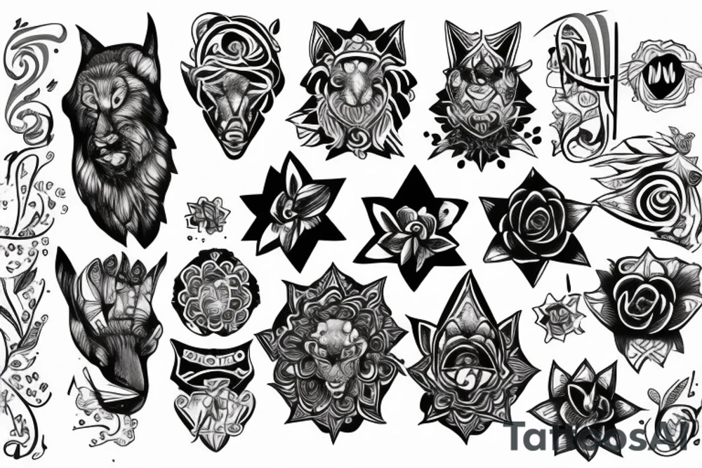 Leo star tattoo idea