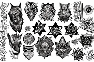 Leo star tattoo idea