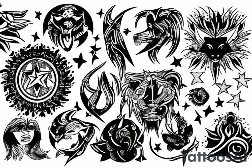 Leo star tattoo idea