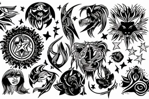 Leo star tattoo idea