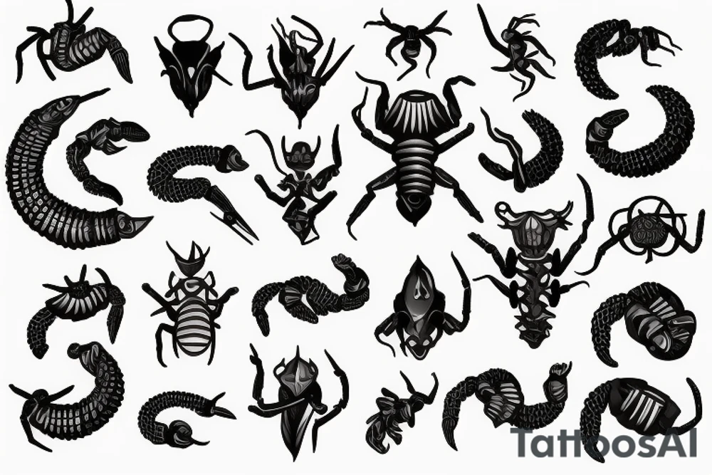 Achievement and display scorpion traits tattoo idea