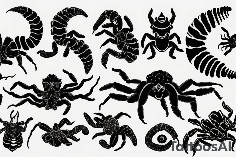 Achievement and display scorpion traits tattoo idea