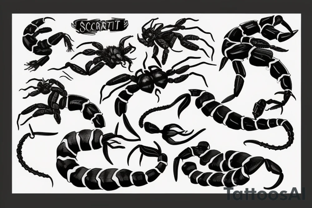Achievement and scorpion traits tattoo idea