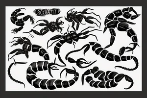 Achievement and scorpion traits tattoo idea