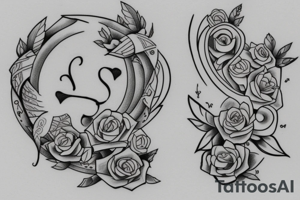 Couple tattoo Name STart With S Both tattoo idea