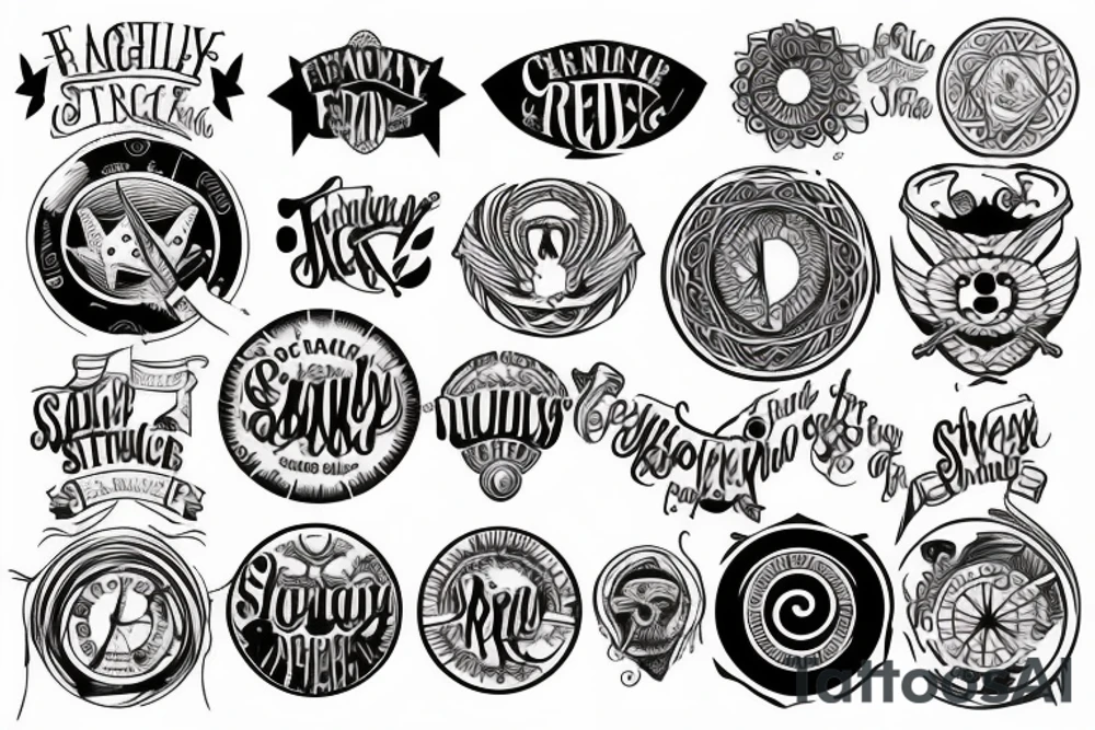 family circle of strength tattoo idea