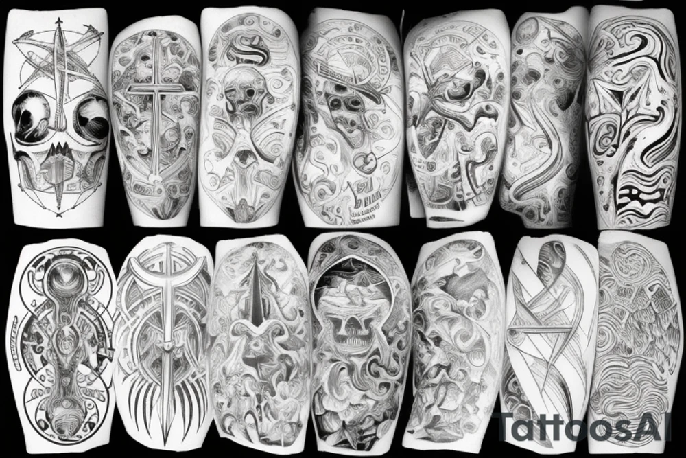 death, life, angels, principalities, time, planets, mountain, waves, freedom, love of God tattoo idea