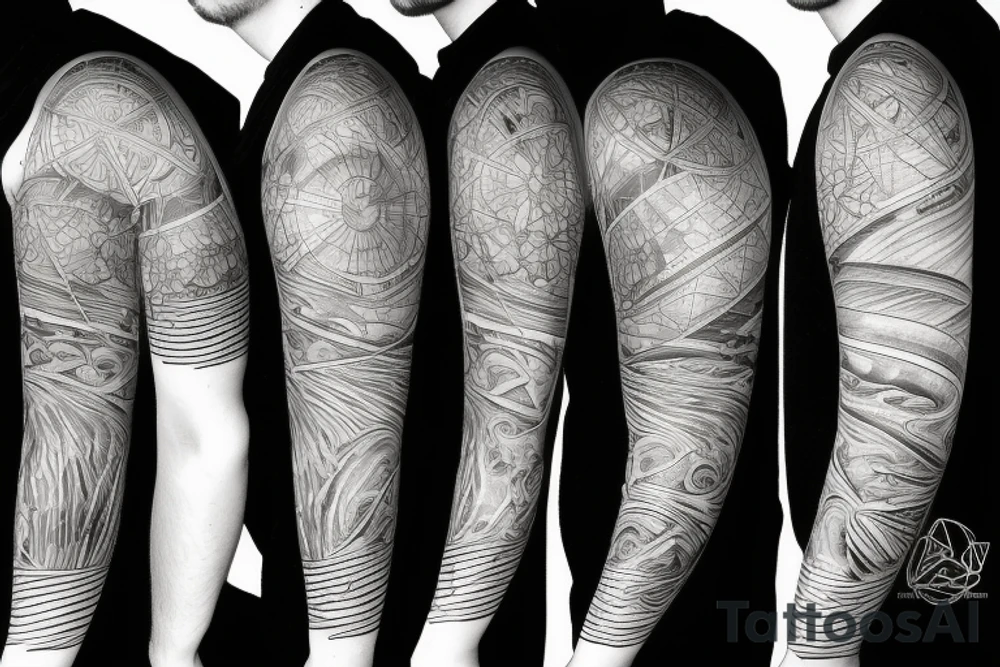 death, life, angels, principalities, time, planets, mountain, waves, freedom, love of God tattoo idea