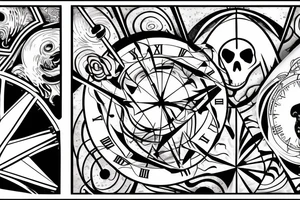 death, life, angels, principalities, time, planets, mountain, waves, freedom, love of God tattoo idea