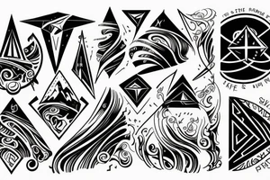 death, life, angels, principalities, time, planets, mountain, waves, freedom, love of God tattoo idea