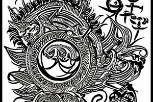 hindu mantra with shiv and trishul tattoo idea