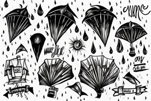 rain came wind blew my house was set on you tattoo idea