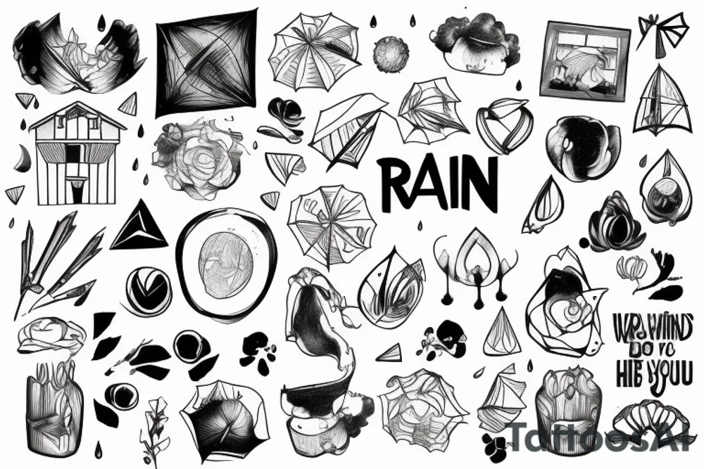 rain came wind blew my house was set on you tattoo idea