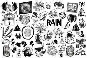 rain came wind blew my house was set on you tattoo idea