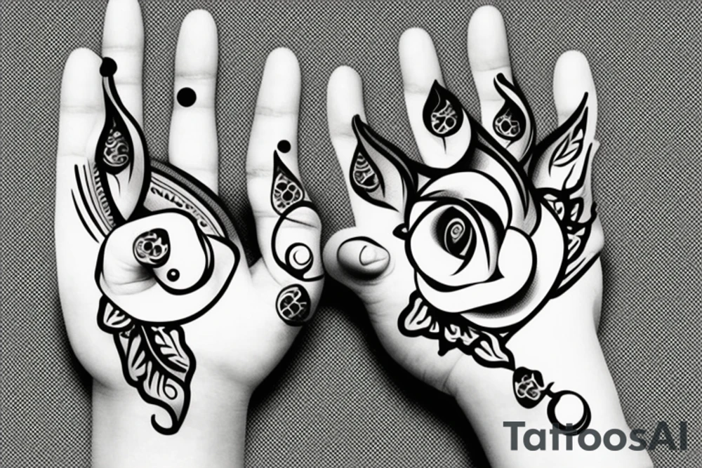finger text tattoo idea