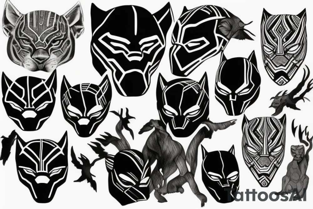 black panther tattoo idea