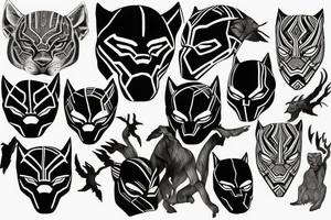 black panther tattoo idea