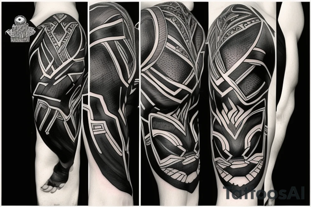 black panther tattoo idea