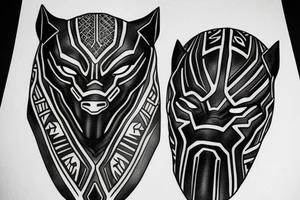 black panther tattoo idea