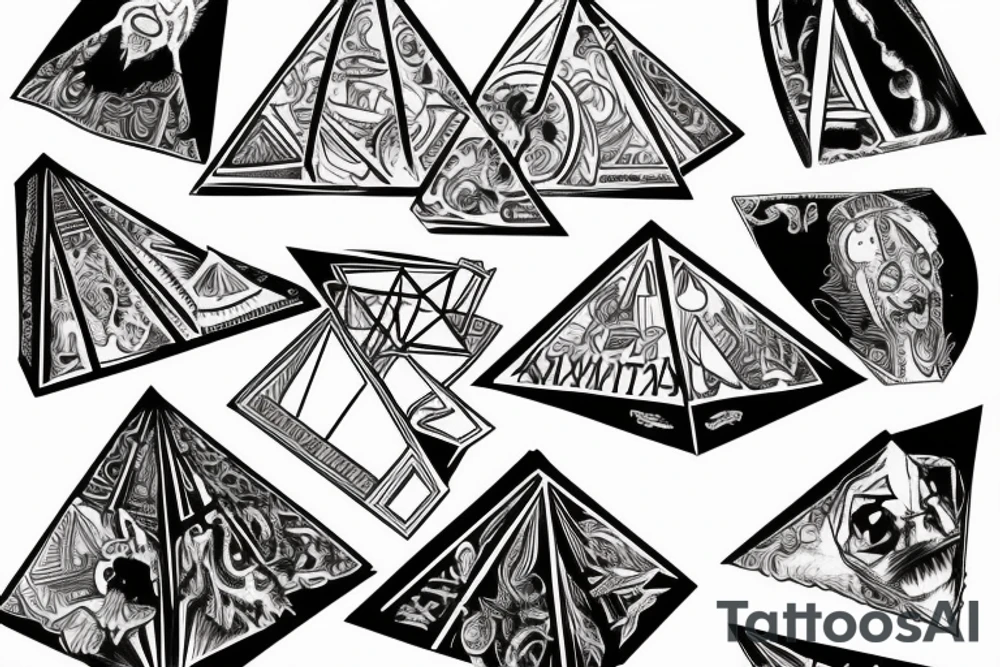 The illuminati pyramid being laminated, with the words ilaminati tattoo idea