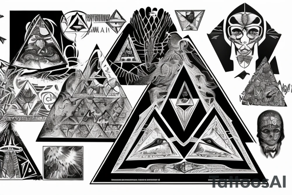 The illuminati pyramid being laminated, with the words ilaminati tattoo idea