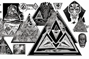The illuminati pyramid being laminated, with the words ilaminati tattoo idea