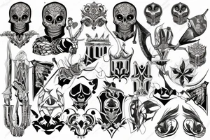 medievil royalty pattern tattoo idea