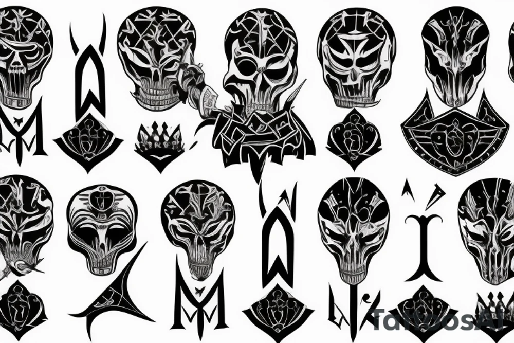 medievil royalty pattern tattoo idea