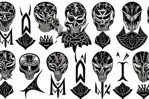 medievil royalty pattern tattoo idea