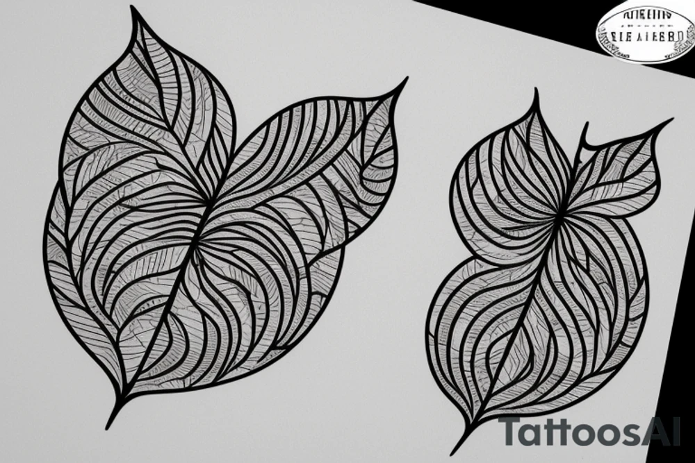 Fibonacci golden ratio split apart and held together by leafs tattoo idea Fibonacci golden ratio split apart and held together by leafs tattoo idea