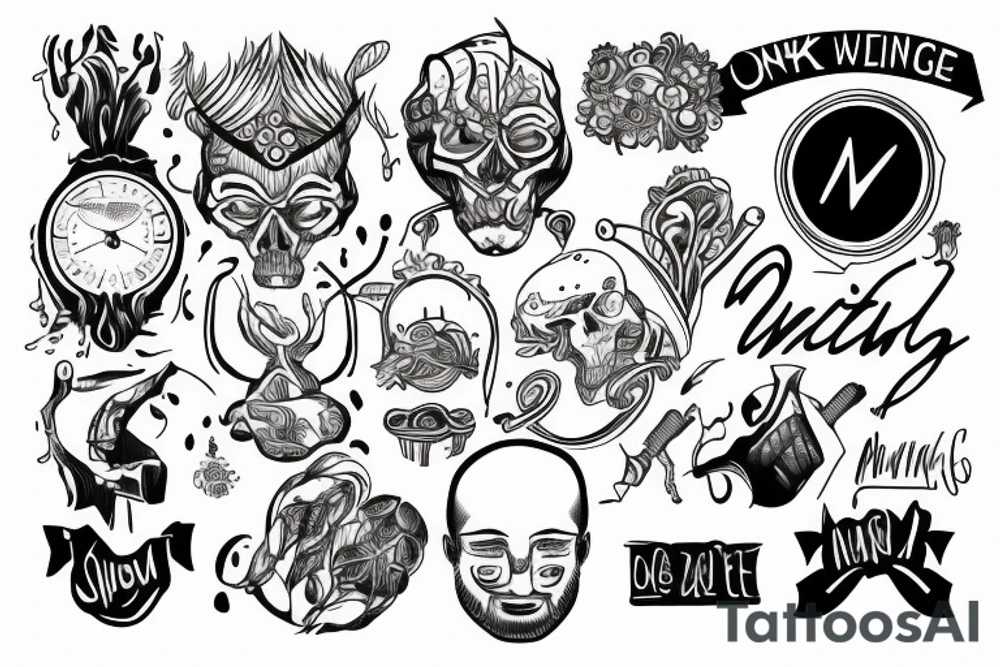 A onetime tattoo of a man overthinking tattoo idea