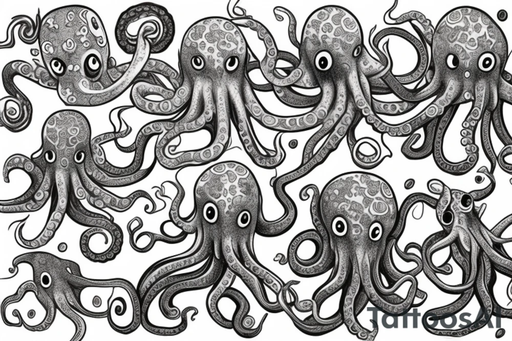 stress octopus tattoo idea