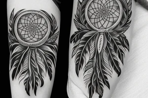 Dreamcatcher made of smoke tattoo idea