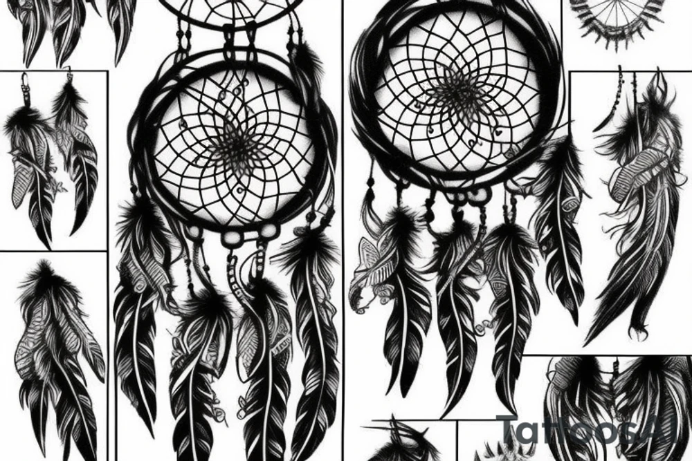 Dreamcatcher made of smoke tattoo idea