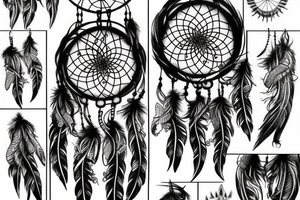 Dreamcatcher made of smoke tattoo idea