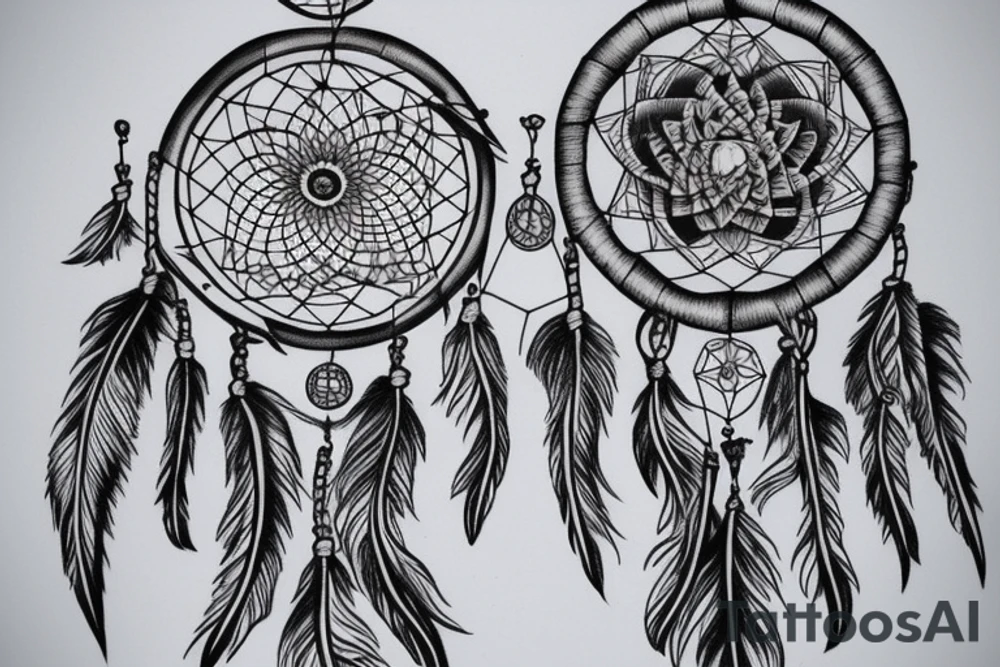 Dreamcatcher made of smoke tattoo idea