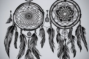Dreamcatcher made of smoke tattoo idea