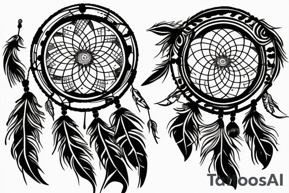 Dreamcatcher made of smoke tattoo idea