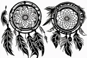 Dreamcatcher made of smoke tattoo idea