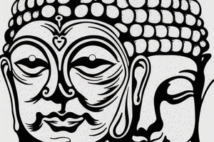 Buddha with glasses tattoo idea