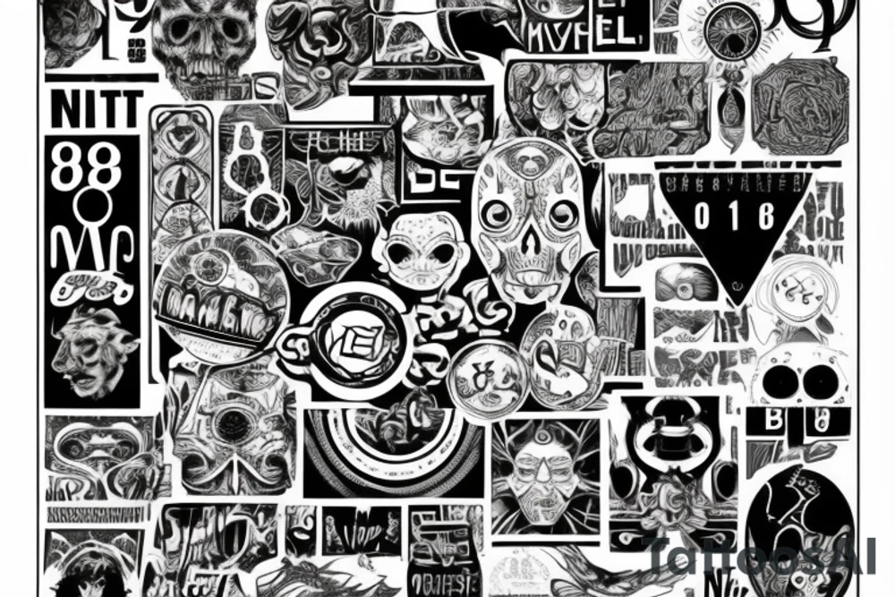 big number 88 negatvie tattoo idea