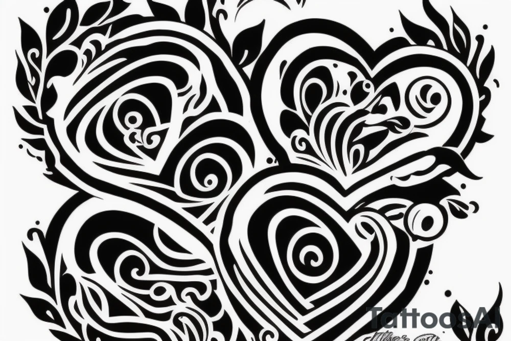 Love tatto for husband and wife named Tarun and Priyanka tattoo idea