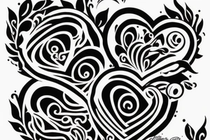 Love tatto for husband and wife named Tarun and Priyanka tattoo idea